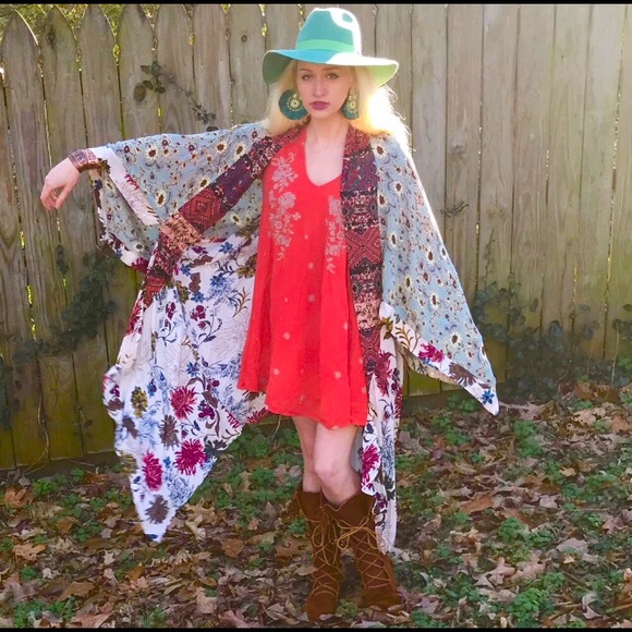 NWT Boutique Boho Gypsy Kimono Duster - Picture 4 of 12